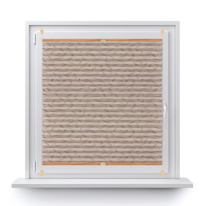 Plisa bezinwazyjna Z nadrukiem Przyciemniająca Beżowa 1003