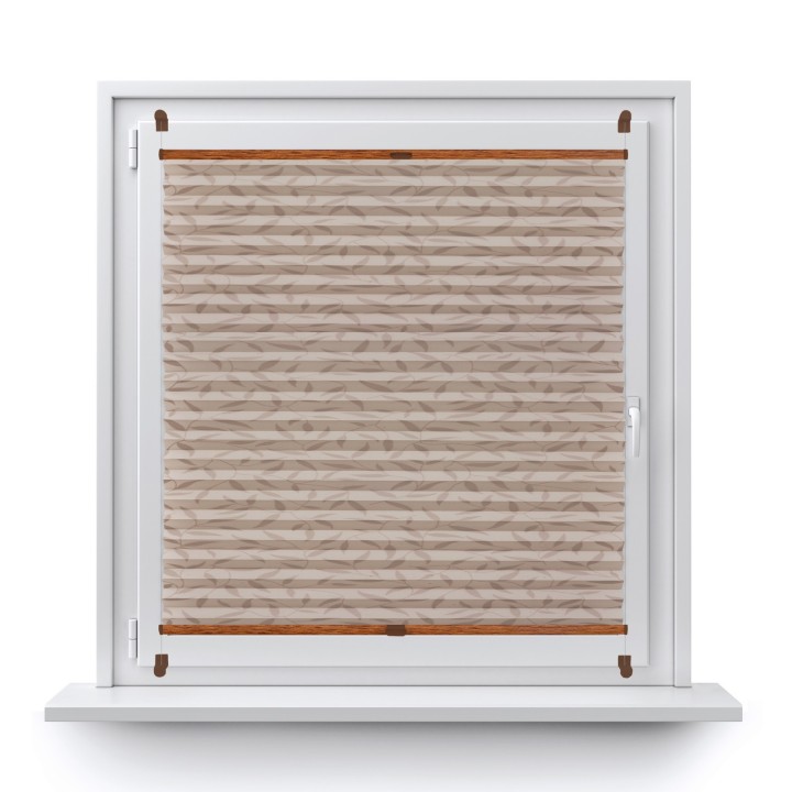 Plisa bezinwazyjna Z nadrukiem Przyciemniająca Beżowa 1003