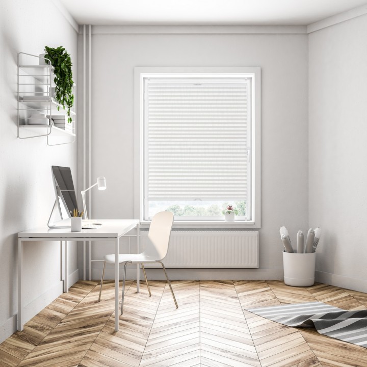 Plisa bezinwazyjna Z nadrukiem Przyciemniająca Biała 2002