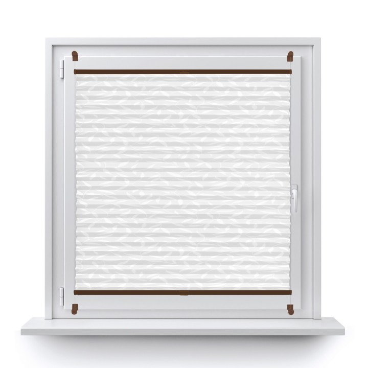 Plisa bezinwazyjna Z nadrukiem Przyciemniająca Biała 1001