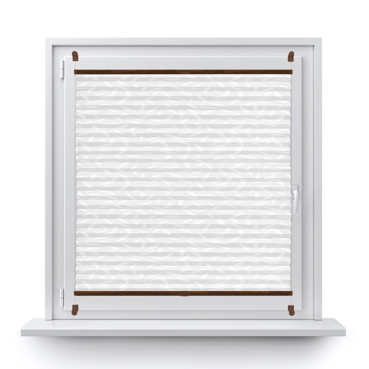 Plisa bezinwazyjna Z nadrukiem Przyciemniająca Biała 1001