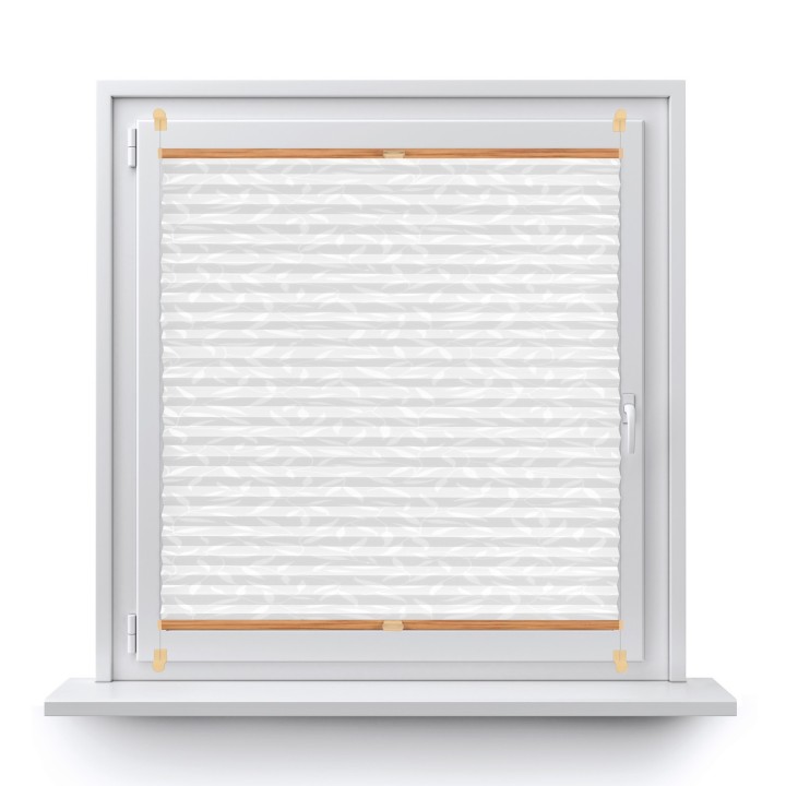 Plisa bezinwazyjna Z nadrukiem Przyciemniająca Biała 1001