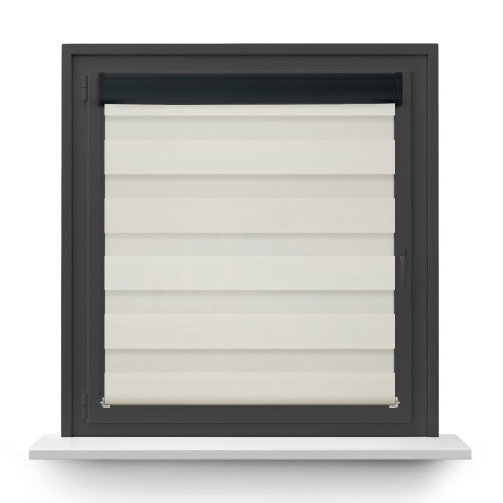 Roleta w kasecie PCV Dzień Noc Przyciemniająca Chic bez prowadnic Ecru 6002