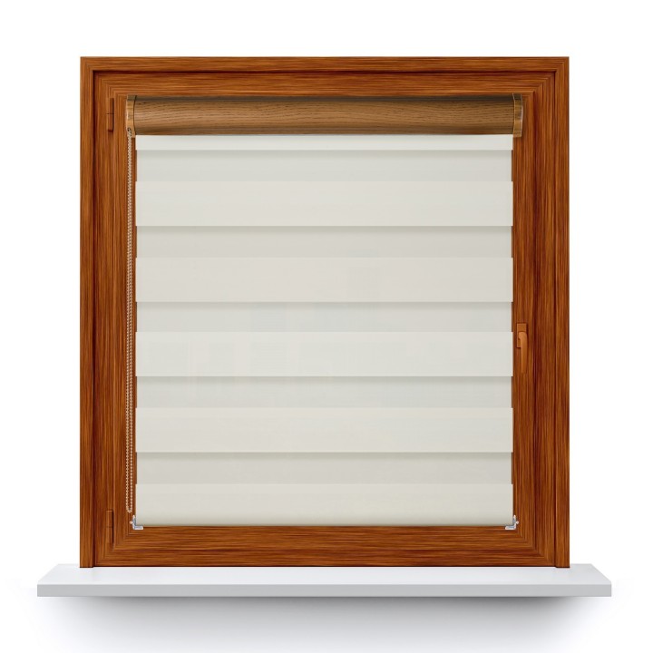 Roleta w kasecie PCV Dzień Noc Przyciemniająca Chic bez prowadnic Ecru 6002