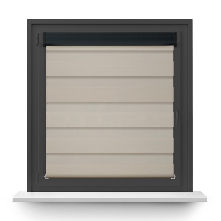 Roleta w kasecie PCV Dzień Noc Przyciemniająca Chic bez prowadnic Beżowa 6004