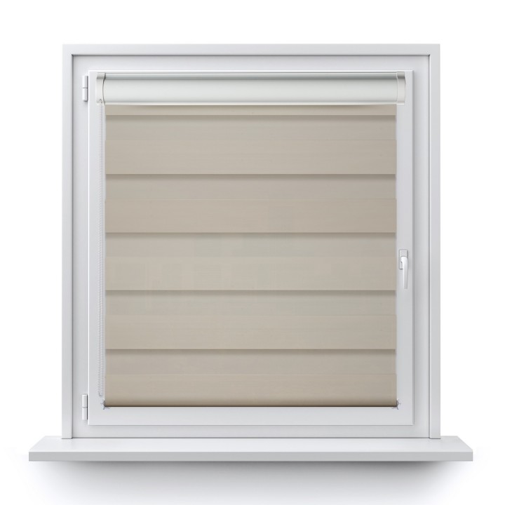 Roleta w kasecie PCV Dzień Noc Przyciemniająca Chic bez prowadnic Beżowa 6004