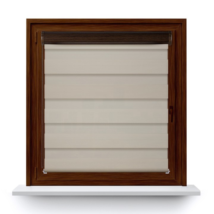 Roleta w kasecie PCV Dzień Noc Przyciemniająca Chic bez prowadnic Beżowa 6004