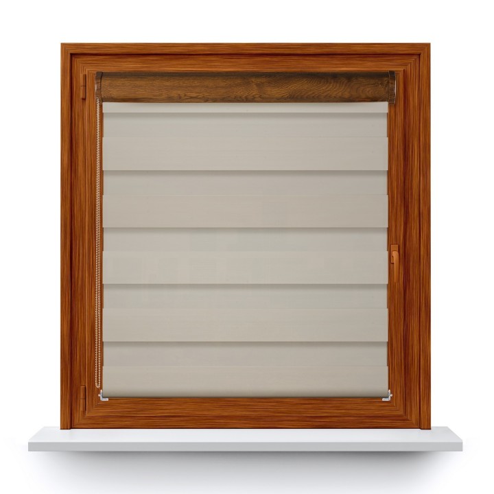 Roleta w kasecie PCV Dzień Noc Przyciemniająca Chic bez prowadnic Beżowa 6004