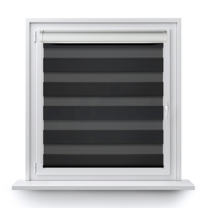 Roleta w kasecie PCV Dzień Noc Przyciemniająca Chic bez prowadnic Czarna 6008