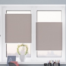 Honeycomb pleated blind gray
