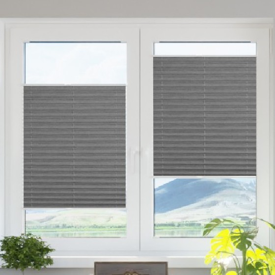 Bamboo pleated blind grafit
