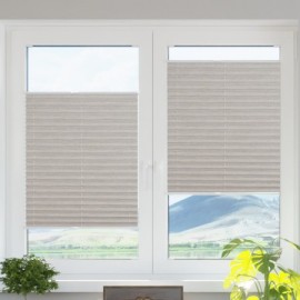 Bamboo pleated blind gray