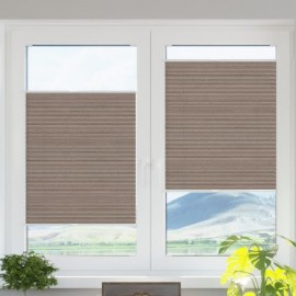 Plissee Geknitterter Stoff latte