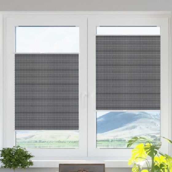 Exclusive pleated blind gray