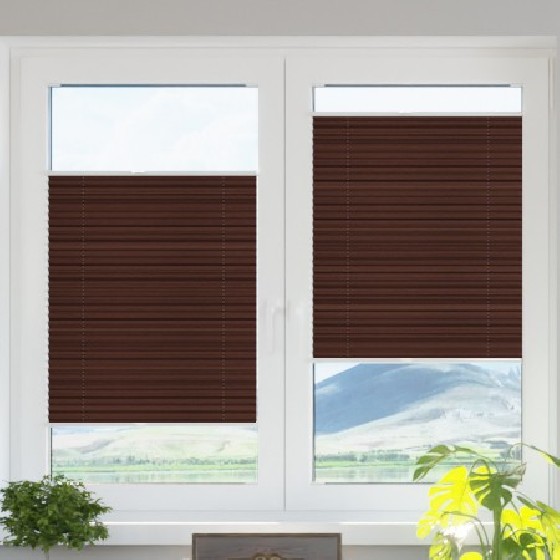 Blackout termo premium pleated blind brown