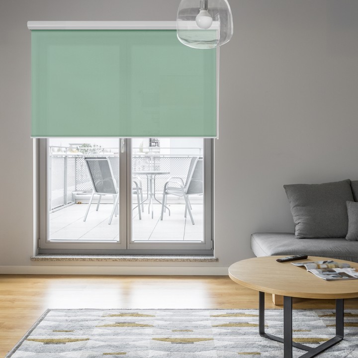 Roleta Mini Gładka Przyciemniająca Gładka Zielona 527