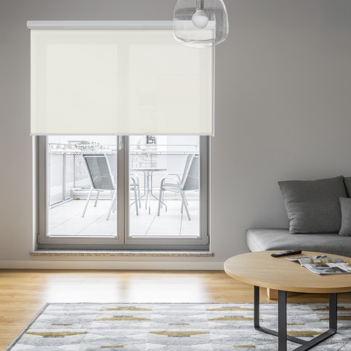 Roleta w kasecie aluminium Gładka Przyciemniająca Gładka Ecru 2079