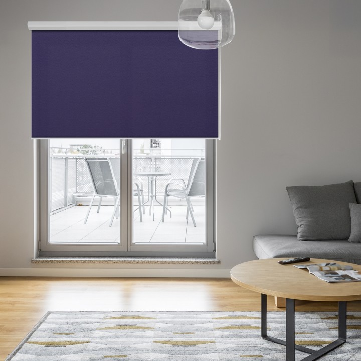 Roleta w kasecie aluminium Gładka Przyciemniająca Gładka Fioletowa 2083