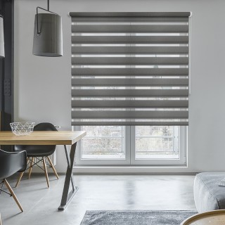 Roleta wolnowisząca Dzień Noc Przyciemniająca Glossy Elegance Ciemnoszara 15988