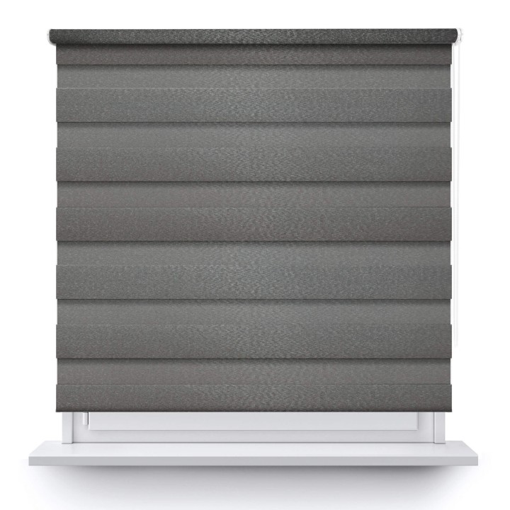 Roleta wolnowisząca Dzień Noc Przyciemniająca Glossy Elegance Ciemnoszara 15988