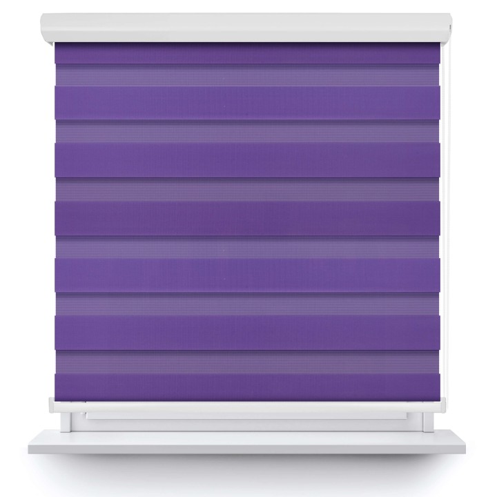 Roleta w kasecie aluminium Dzień Noc Przyciemniająca Classic Fioletowa 608