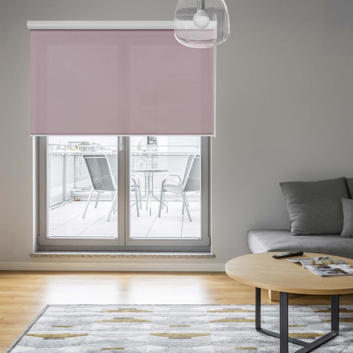 Roleta w kasecie aluminium Gładka Przyciemniająca Gładka Różowa 532