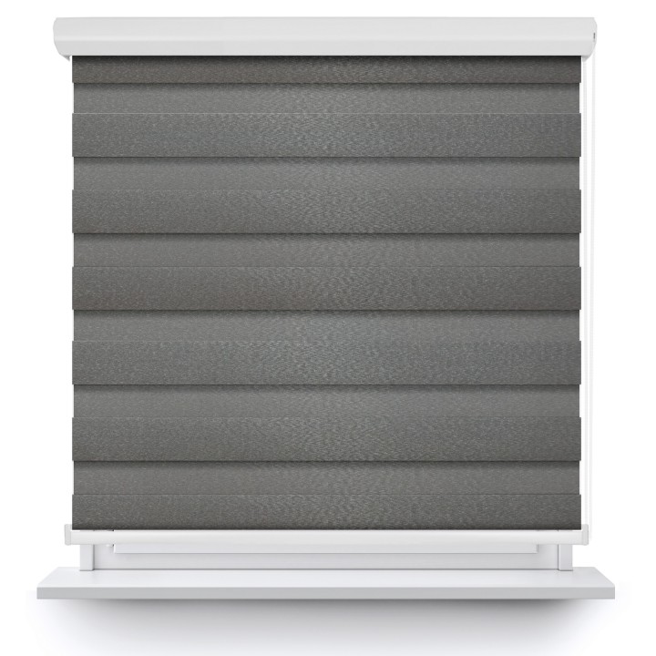 Roleta w kasecie aluminium Dzień Noc Przyciemniająca Glossy Elegance Ciemnoszara 15988