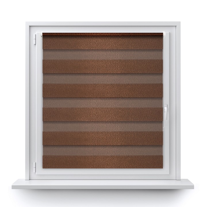 Roleta Mini Dzień Noc Przyciemniająca Glossy Elegance Brązowa 15898