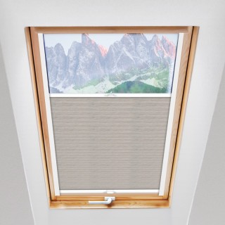 Plisa dachowa Bambus Przyciemniająca Szara 615