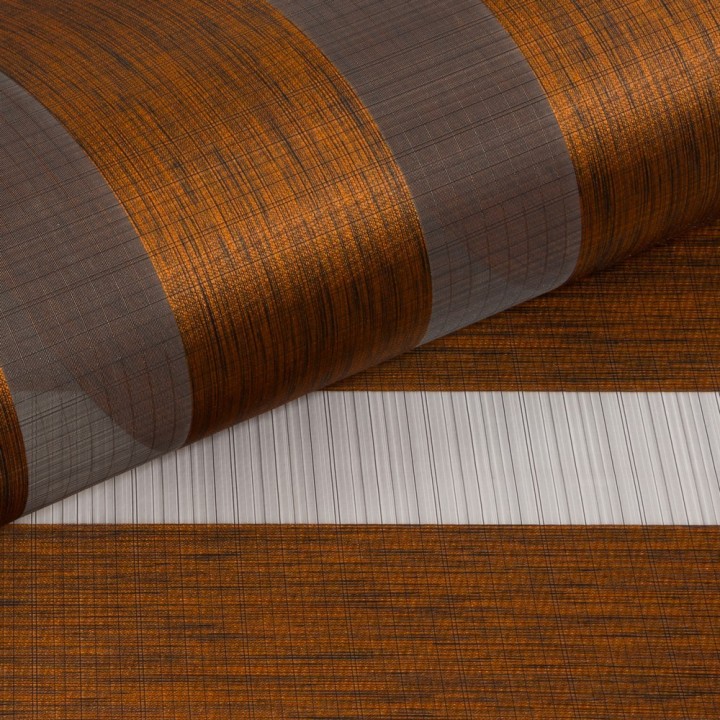 Roleta wolnowisząca Dzień Noc Przyciemniająca Organza Brązowa 6