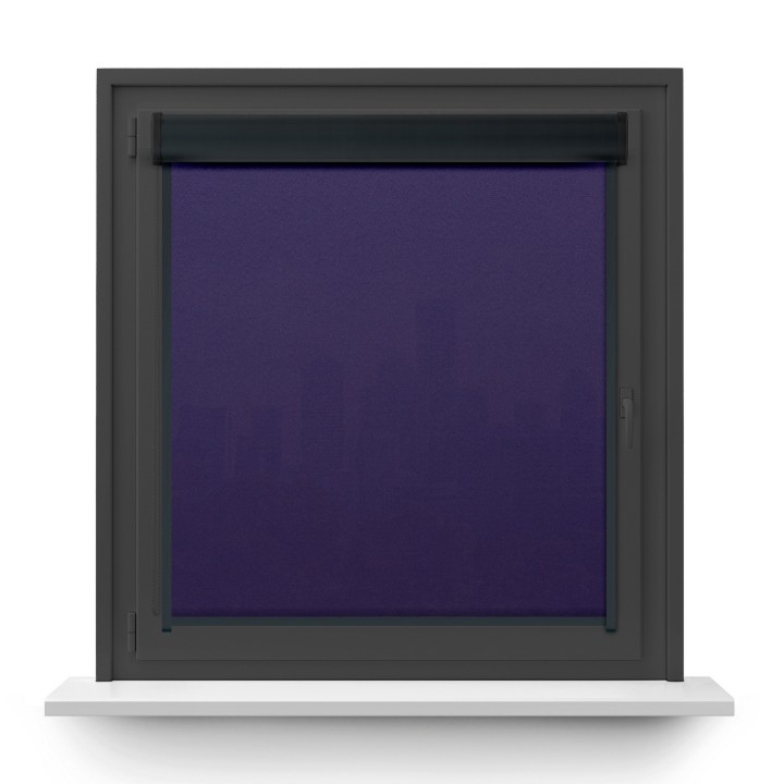 Roleta w kasecie PCV Gładka Przyciemniająca Gładka z prowadnicą Fioletowa 2083