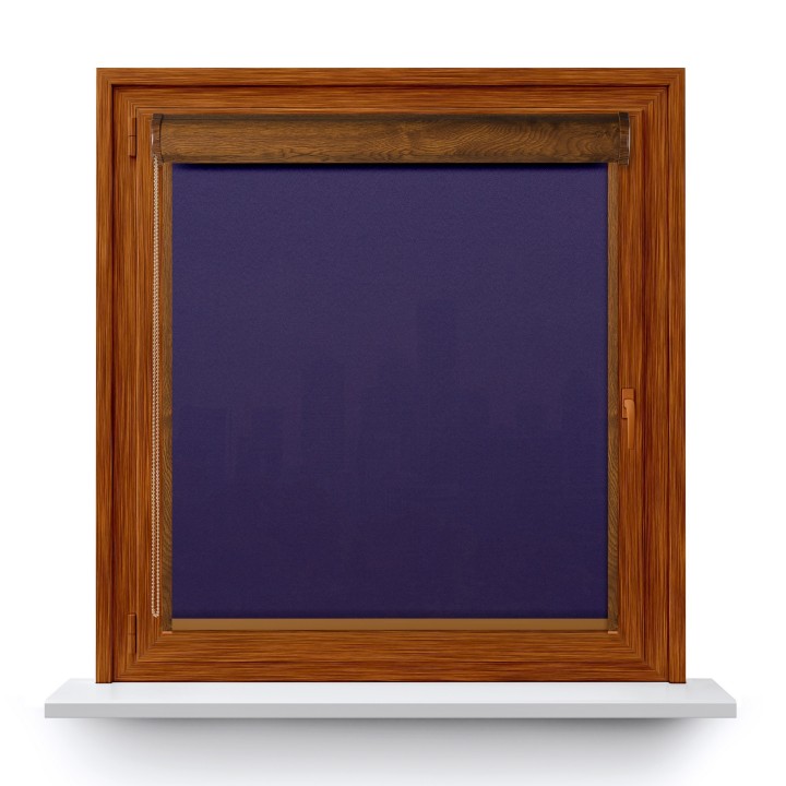 Roleta w kasecie PCV Gładka Przyciemniająca Gładka z prowadnicą Fioletowa 2083