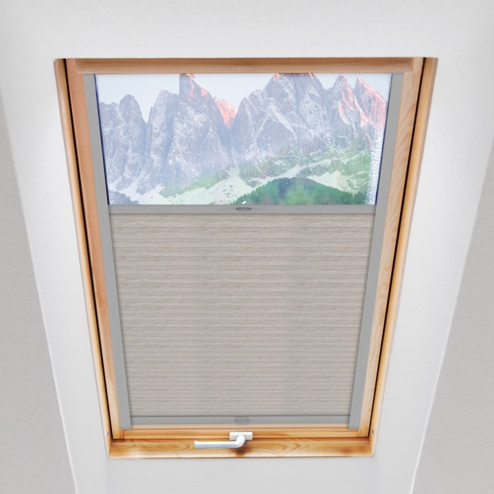 Plisa dachowa Bambus Przyciemniająca Szara 615