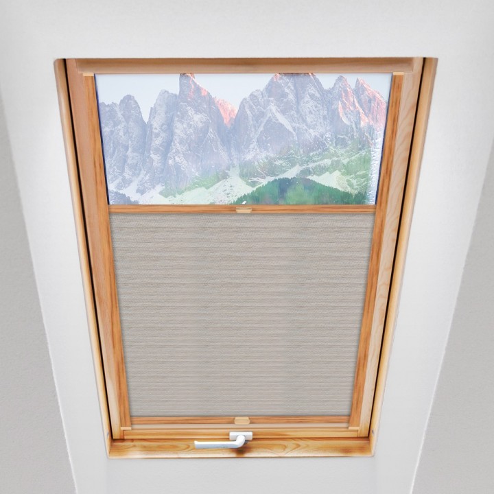 Plisa dachowa Bambus Przyciemniająca Szara 615