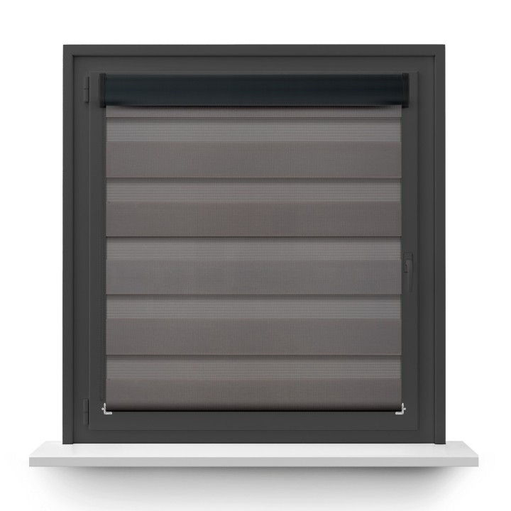 Roleta w kasecie PCV Dzień Noc Przyciemniająca Classic z prowadnicą Szara 1220