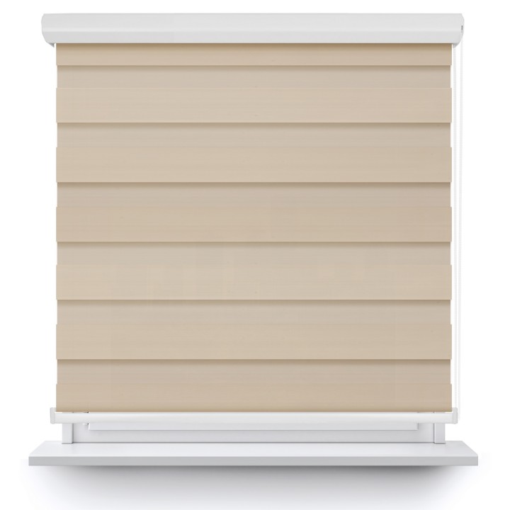 Roleta w kasecie aluminium Dzień Noc Zaciemniająca Margaret Beżowa Mrg-02