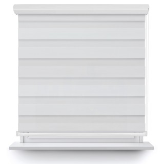 Roleta w kasecie aluminium Dzień Noc Zaciemniająca Margaret Biała Mrg 1