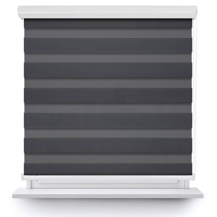 Roleta w kasecie aluminium Dzień Noc Zaciemniająca Margaret Ciemnoszara Mrg 6