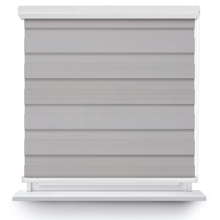 Roleta w kasecie aluminium Dzień Noc Zaciemniająca Margaret Szara Mrg-04