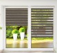 Roller blind in PVC cassette with guide Day-Night Bahama XV Heban Drewnopodobny BH1506