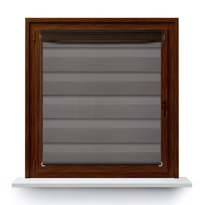 Roleta w kasecie PCV Dzień Noc Przyciemniająca Classic bez prowadnic Szara 1220