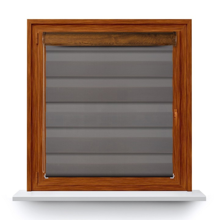 Roleta w kasecie PCV Dzień Noc Przyciemniająca Classic bez prowadnic Szara 1220