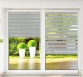 Roller blind in PVC cassette with guide Day-Night Bahama XXIII Srebro Paseczki BH2308