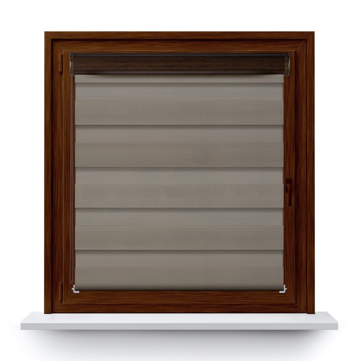 Roleta w kasecie PCV Dzień Noc Przyciemniająca Classic bez prowadnic Szara 1219