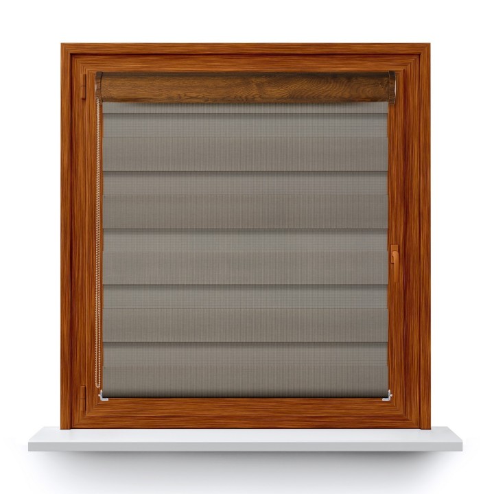 Roleta w kasecie PCV Dzień Noc Przyciemniająca Classic bez prowadnic Szara 1219