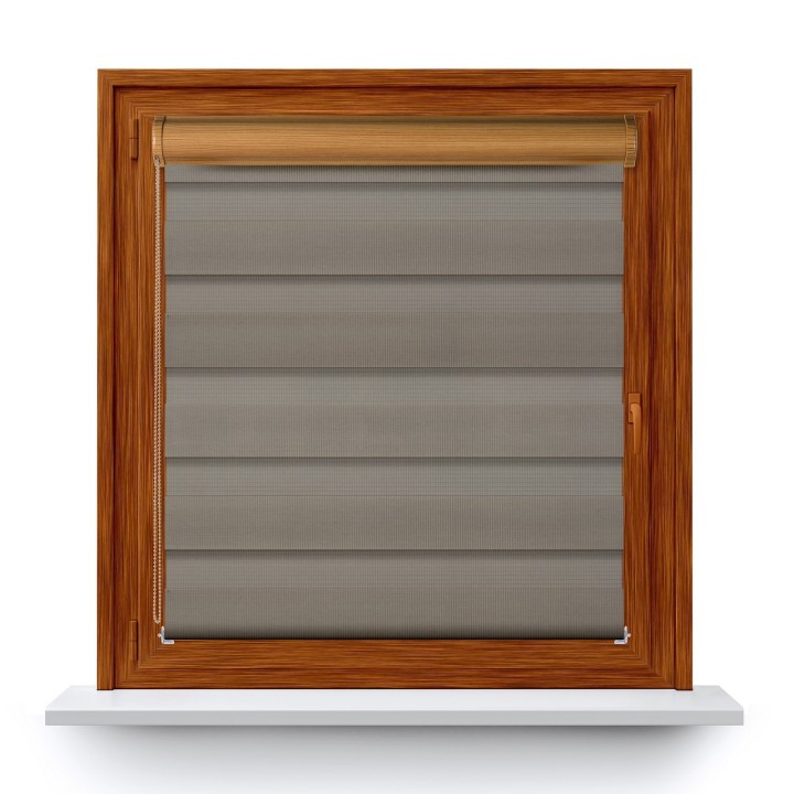 Roleta w kasecie PCV Dzień Noc Przyciemniająca Classic bez prowadnic Szara 1219