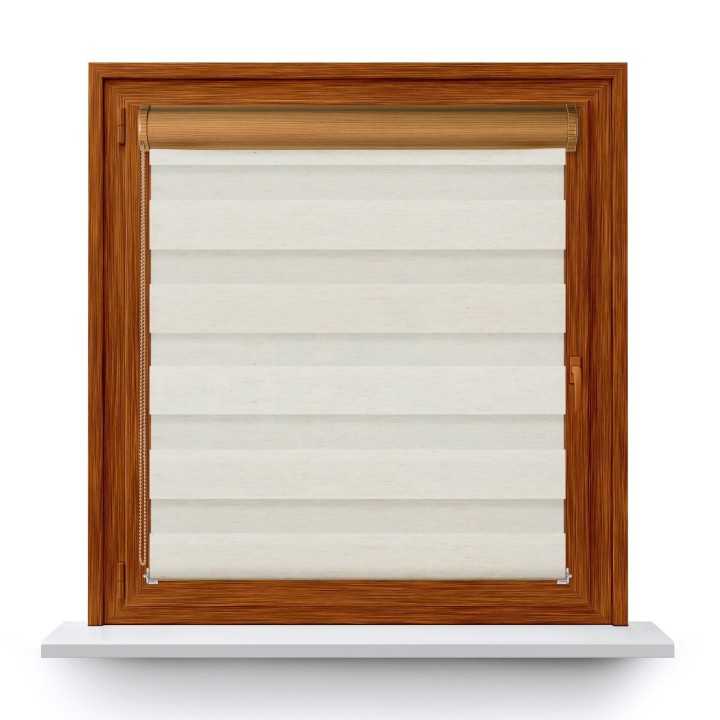 Roleta w kasecie PCV Dzień Noc Przyciemniająca Classic z prowadnicą Słomkowa 8