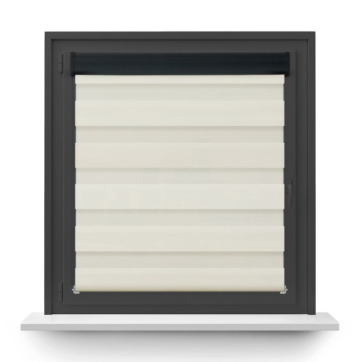 Roleta w kasecie PCV Dzień Noc Przyciemniająca Classic z prowadnicą Kremowa 3