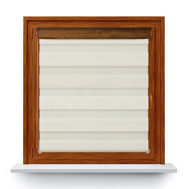 Roleta w kasecie PCV Dzień Noc Przyciemniająca Classic bez prowadnic Kremowa 3