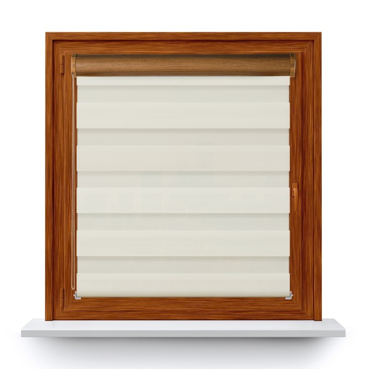 Roleta w kasecie PCV Dzień Noc Przyciemniająca Classic bez prowadnic Kremowa 3